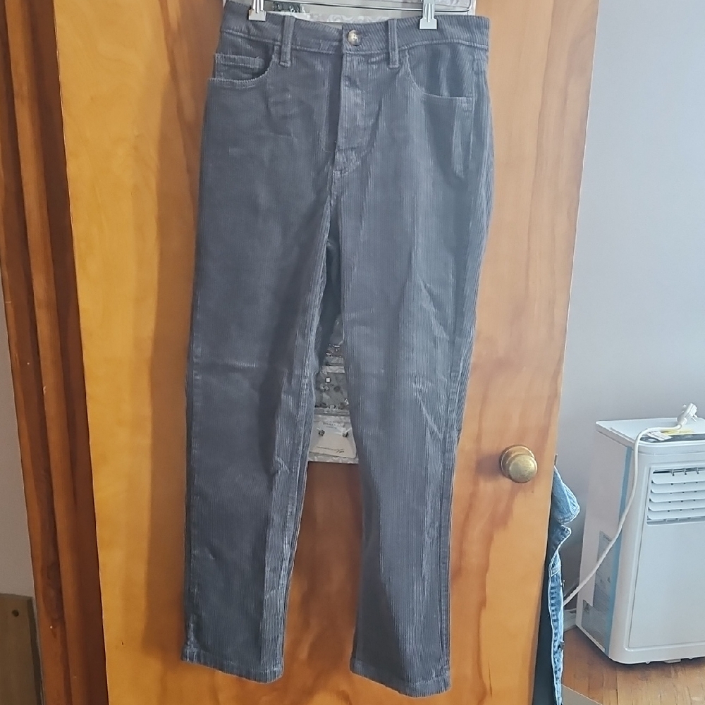 LOFT Charcoal Corduroy Trousers
